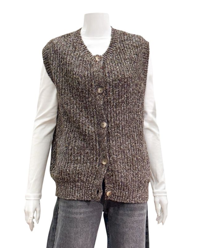SLK439-8872 Strickweste coffe mel. BLOOMINGS L-XL-XXL SLK439-8872 Strickweste coffe mel. BLOOMINGS L-XL-XXL