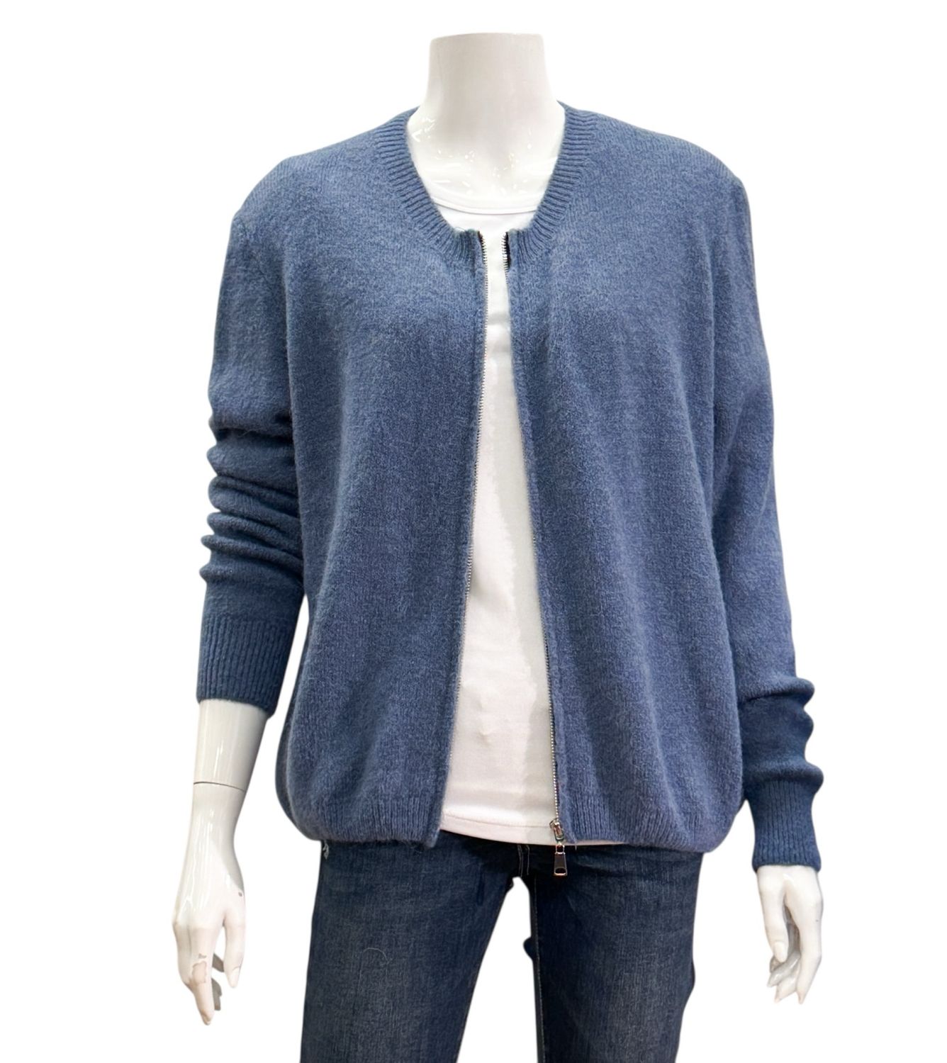 1016 Cardigan mit Reißverschluß jeans blau BODY TOUCH 1016 Cardigan mit Reißverschluß jeans blau BODY TOUCH
