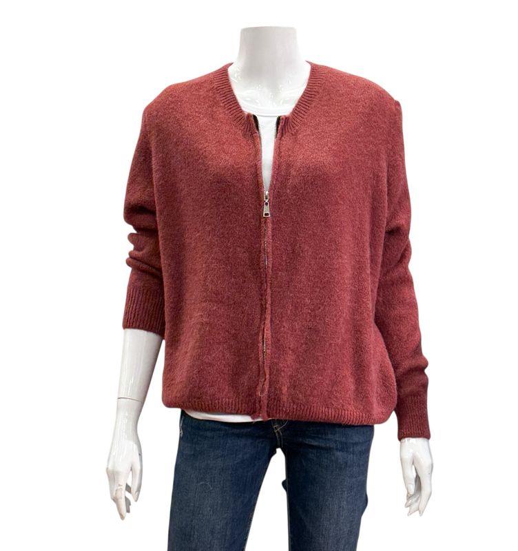 1016 Cardigan mit Reißverschluß barolo BODY TOUCH 1016 Cardigan mit Reißverschluß barolo BODY TOUCH