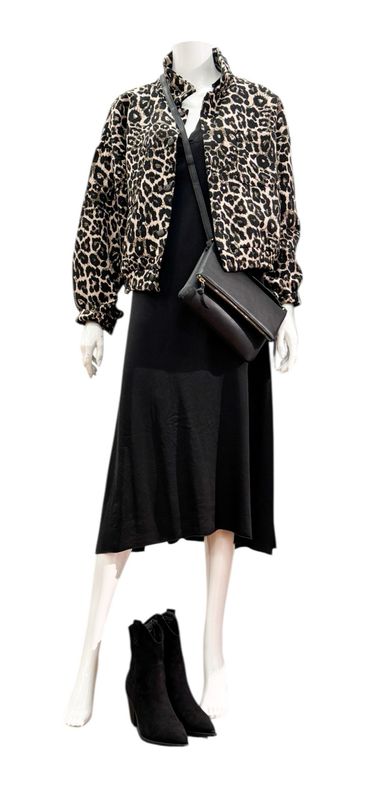 1002 elegantes Kleid black BODY TOUCH