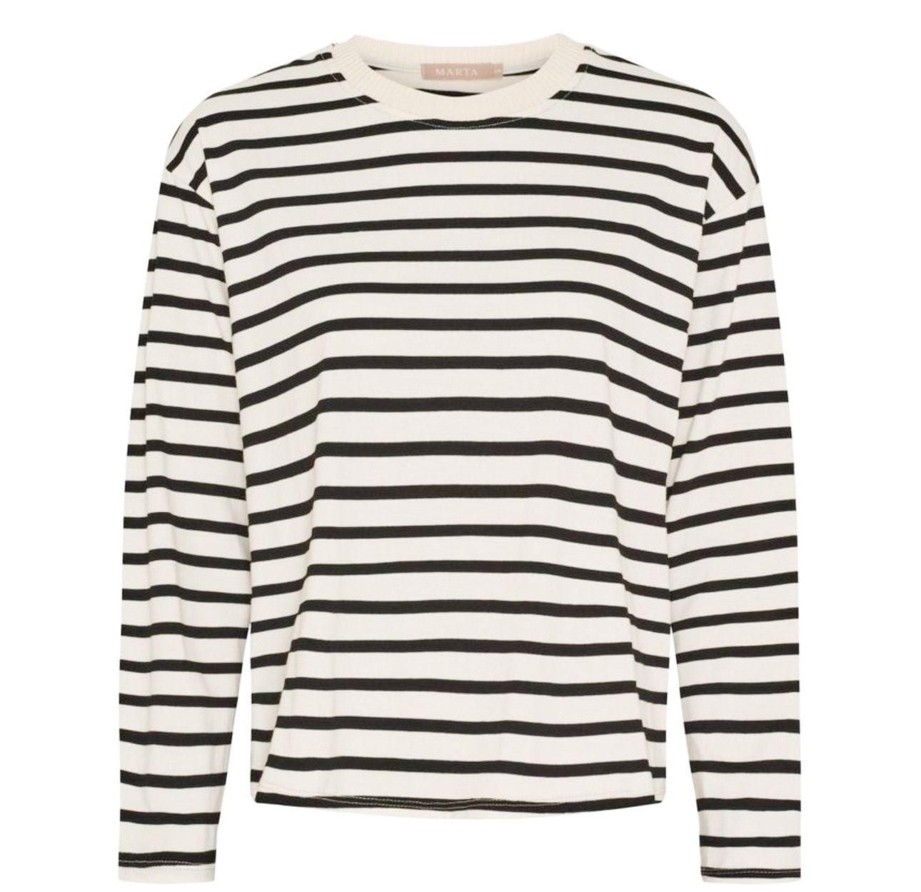 58709 Langarm Stripeshirt glatt black milk MARTA DU CHATEAU