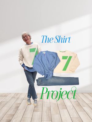 Sweater milk geen, Stripebluse jeansblau green THE SHIRT PROJECT, Anklejeans BODY TOUCH, Sneaker reduziert GENESIS