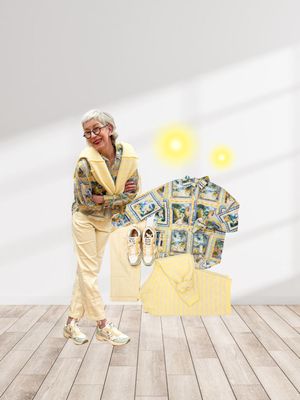 BW Kachelprint Bluse EMILY VAN DEN BERGH, Caitlina butter yellow RED BUTTON, Stripepullover BODY TOUCH, Sneaker reduziert GENESIS