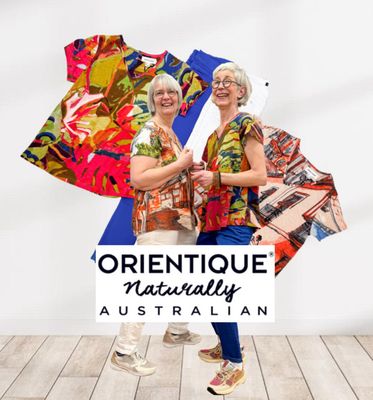 ORIENTIQUE 2 Graphishirts 38-48, Relax Jeans in 4 Farben RED BUTTON