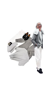 Longblazer grey ICHI, Pullover grey BODY TOUCH, Jeans BLUE MONKEY, Top SENSES THE LABEL, Lederschuhe AMIE RAFA, geflochtener Ledergürtel