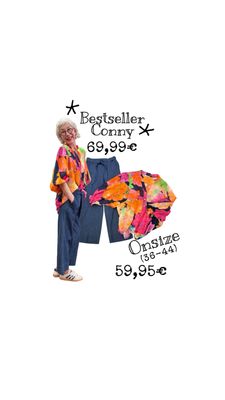 Bunt gemusterte Oversize Bluse LOVE LINEN und Conny Palazzo RED BUTTON