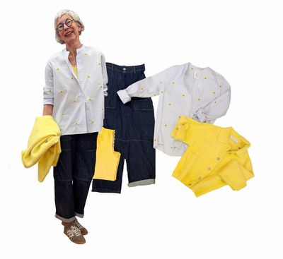 Bestickte Stripe Bluse THE SHIRT PROJECT, Bubbly Jacke yellow SALE RINO und PELLE, MILO denim YOU TOO
