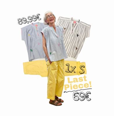 2 süße Oversizeblusen THE SHIRT PROJECT, last MILO lemon Gr. S SALE YOU TOO