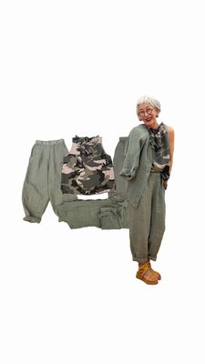 Leinenkombi military - Top camouflage MARTA DU CHATEAU