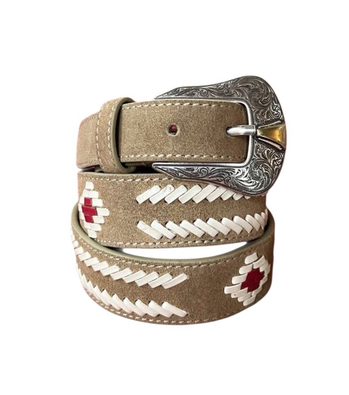 NAVAJO bestickter Vollledergürtel desert MAISON HOTEL