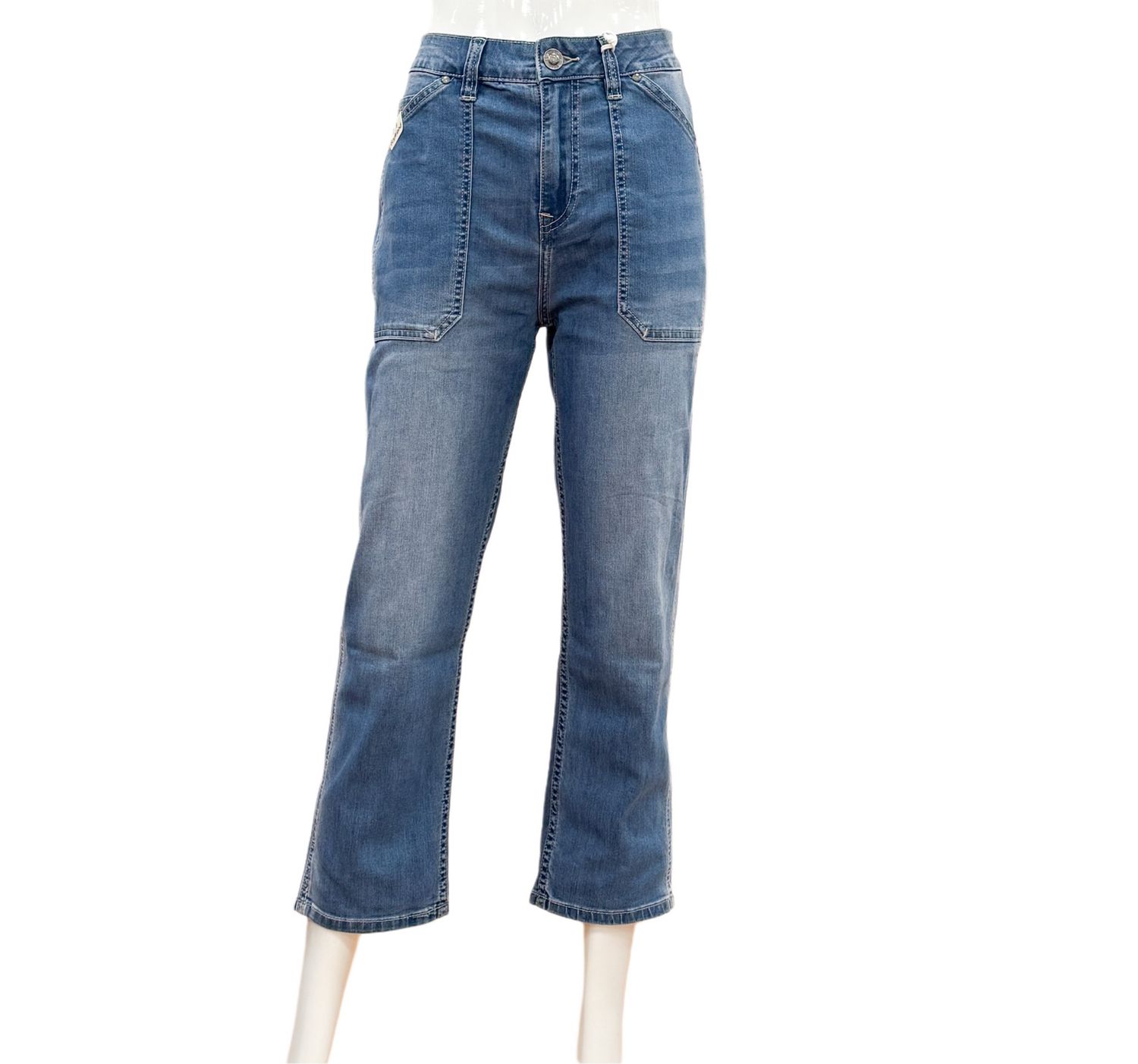 57 Chrissy-30918 7/8 Boyfriend 100 blue denim BLUE MONKEY