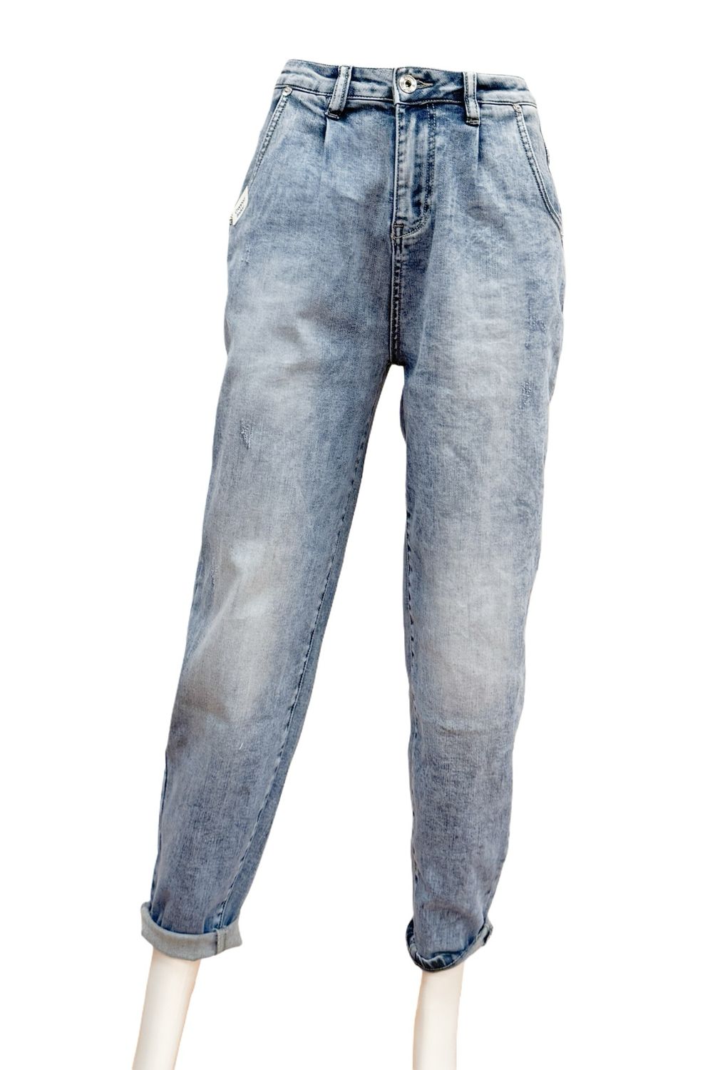 57 Ashley 115204 blue denim Ballon Fit Jeans BLUE MONKEY in 28er Länge