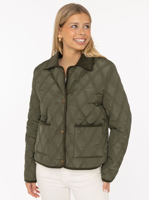 44011 süße Steppjacke Khaki ZWILLINGSHERZ