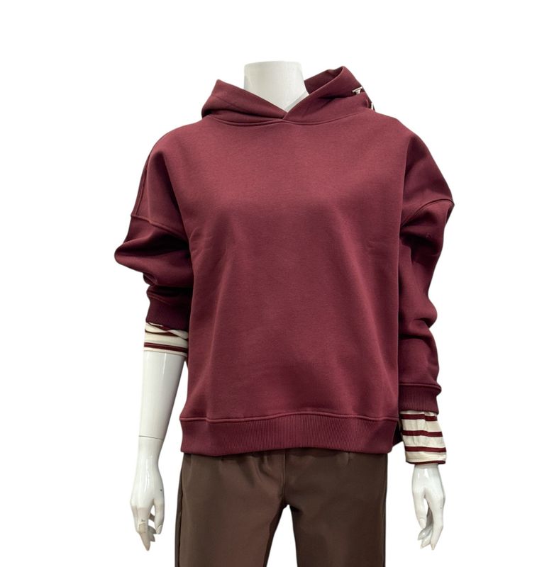51192 Hoodie mit Kapuze " Lucky "barolo