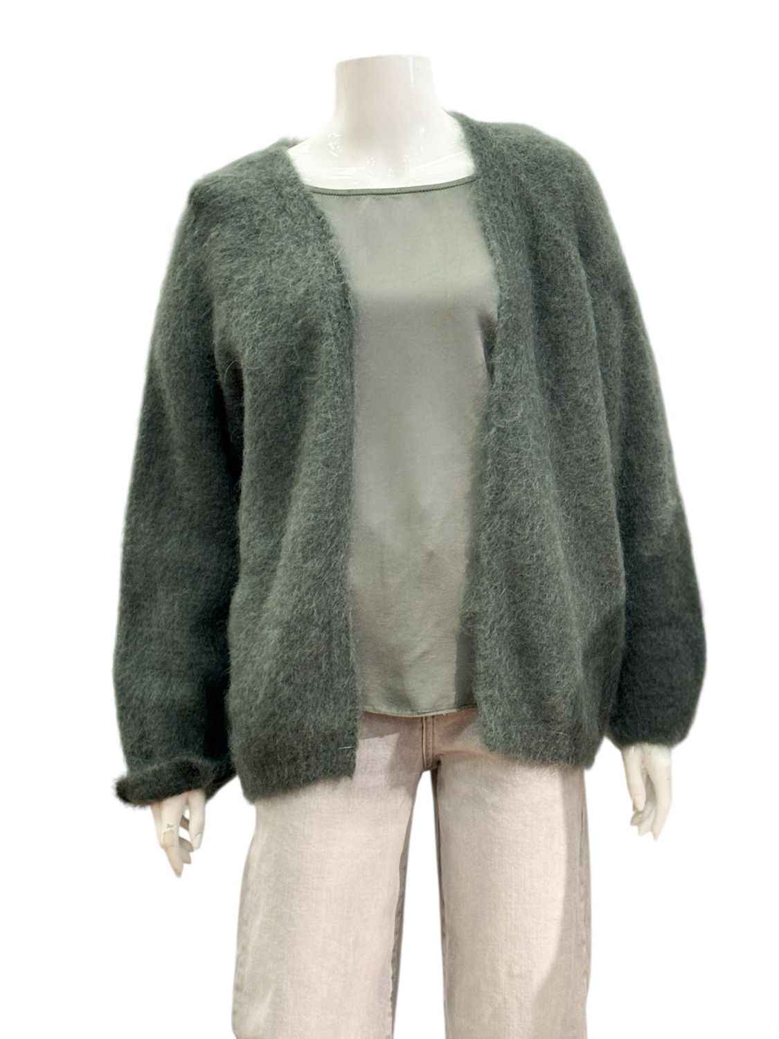 1016 Mohair Cardigan khaki BODY TOUCH