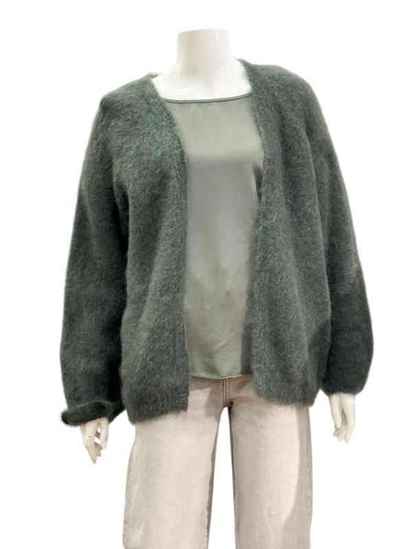 1016 Mohair Cardigan khaki BODY TOUCH