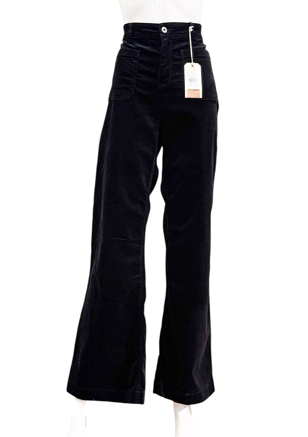 SRB4412 Colette velvet black RED BUTTON