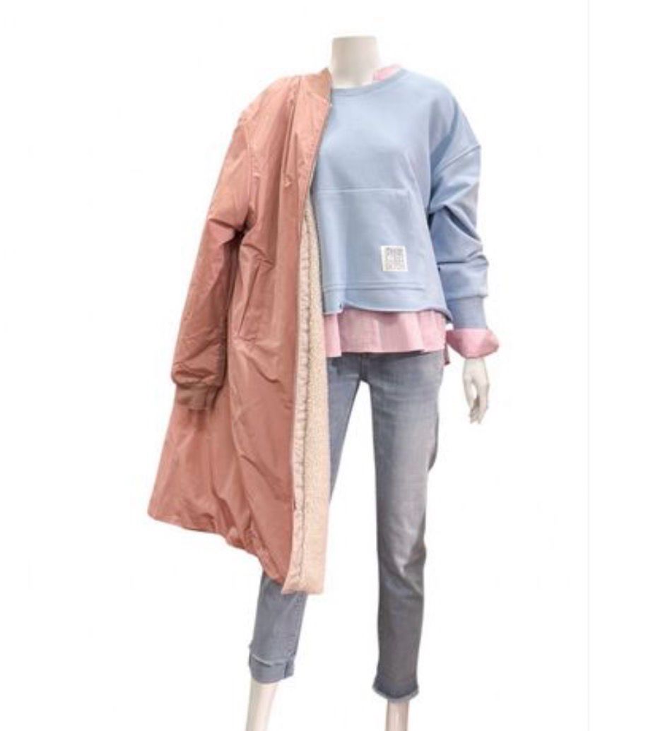 1003-4339 rose` tolle Oversize teddygefütterte Übergangsjacke BODY TOUCH