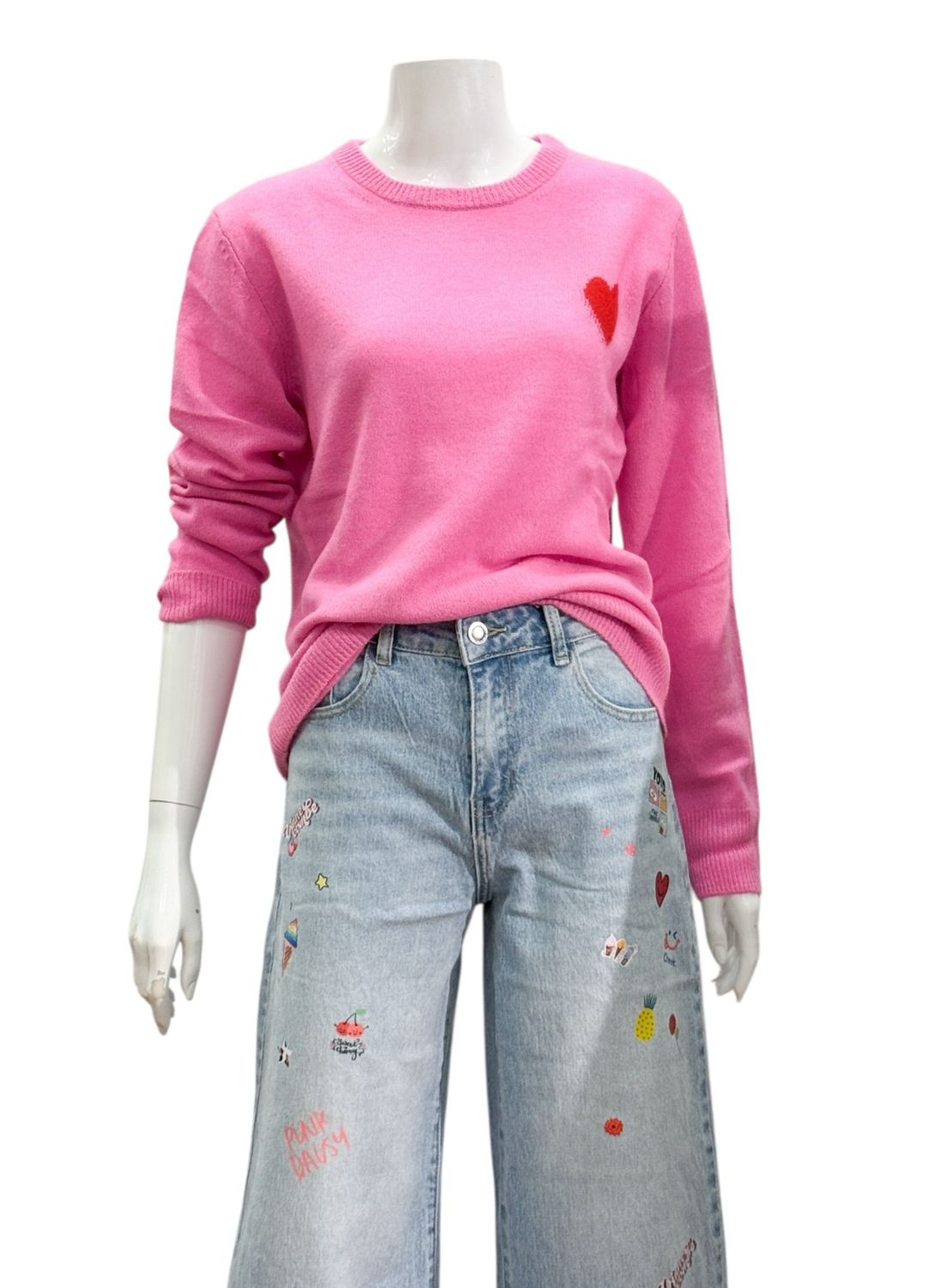 6507 pink  reiner Cashmerepullover ZWILLINGSHERZ