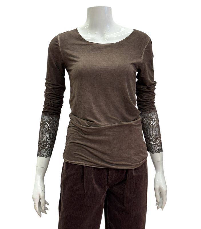 11297 moro Unterziehshirt mit Spitzenmanschette MARTA DU CHATEAU