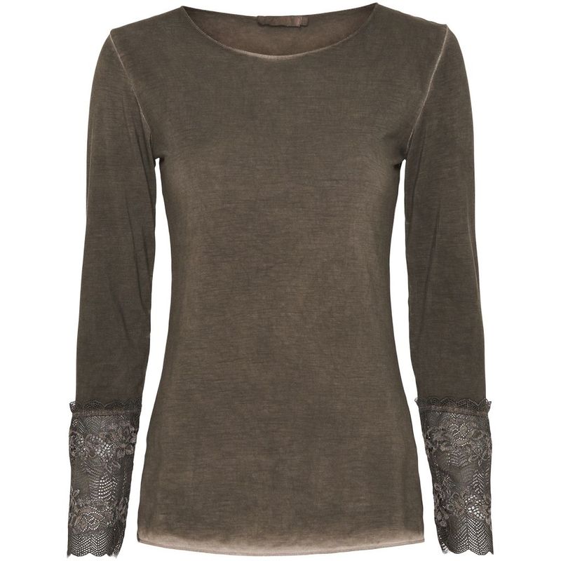 11297 moro Unterziehshirt mit Spitzenmanschette MARTA DU CHATEAU 11297 moro Unterziehshirt mit Spitzenmanschette MARTA DU CHATEAU