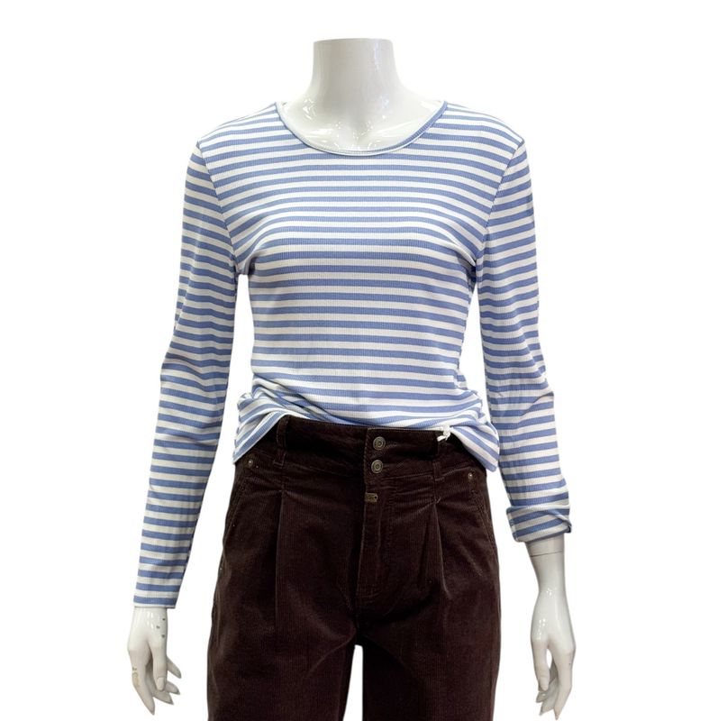 49066 Bleu  stripe Ripp Basicshirt MARTA DU CHATEAU