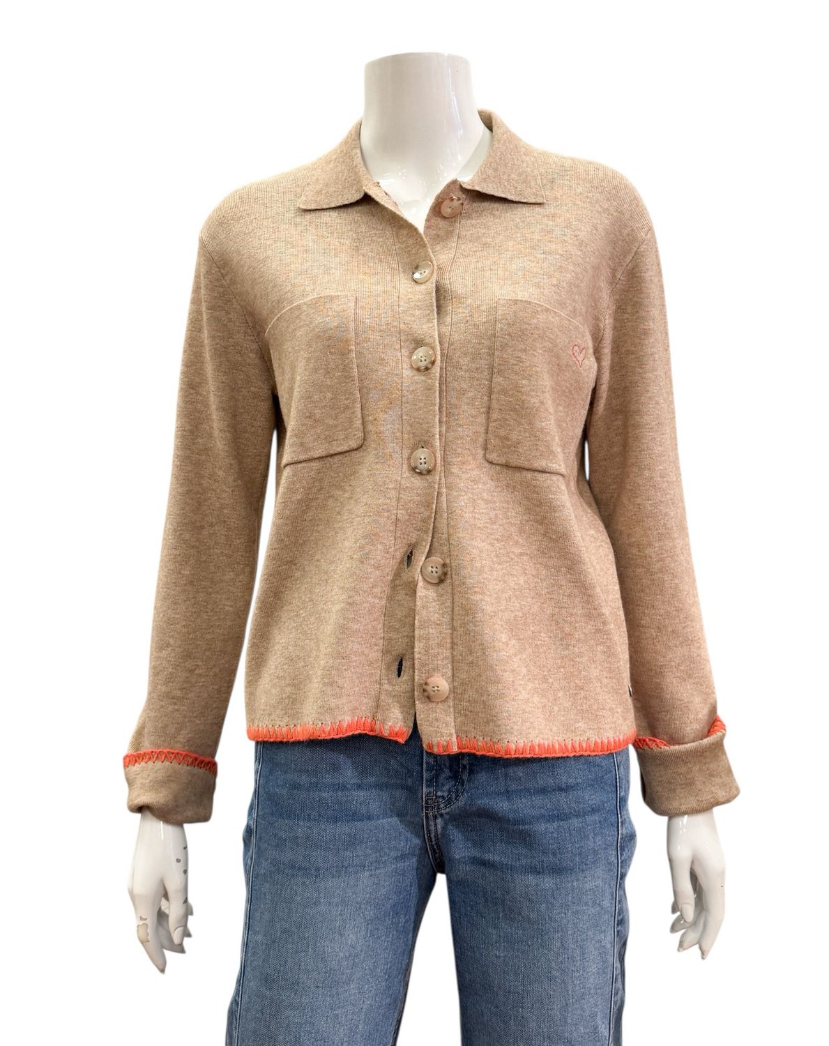 261313-123 desert orange Cardigan mit Kragen FRIEDA&FREDDIES - fällt gut aus-siehe Größenangaben im Text