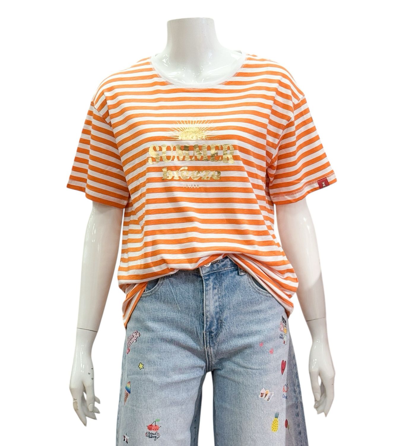 26147-248 freesia Stripeshirt mit Frontdruck FRIEDA& FREDDIES fällt gut aus - Größenmasse in der Beschreibung