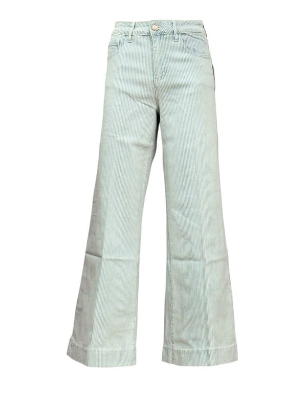 B6093 bleu Stripe Jeans mit weitem Bein BODY TOUCH