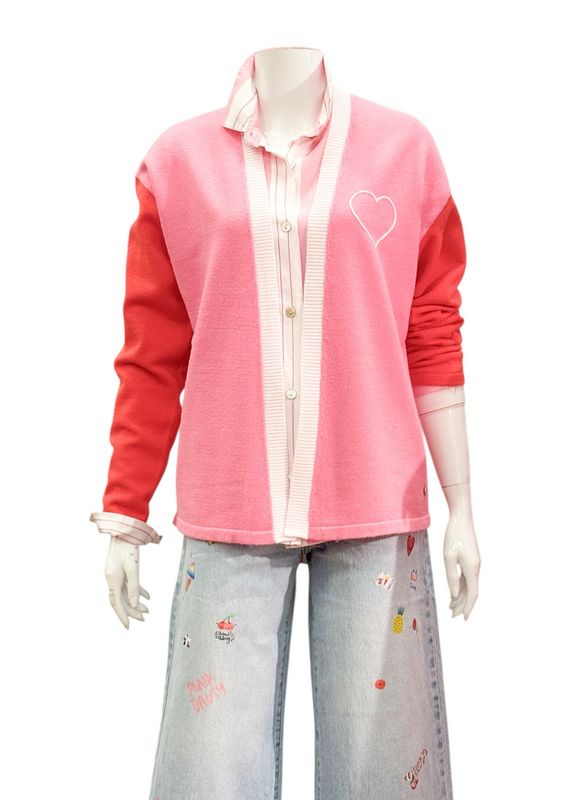 261306-305 offener Cardigan pink,rot,rose FRIEDA&FREDDIES