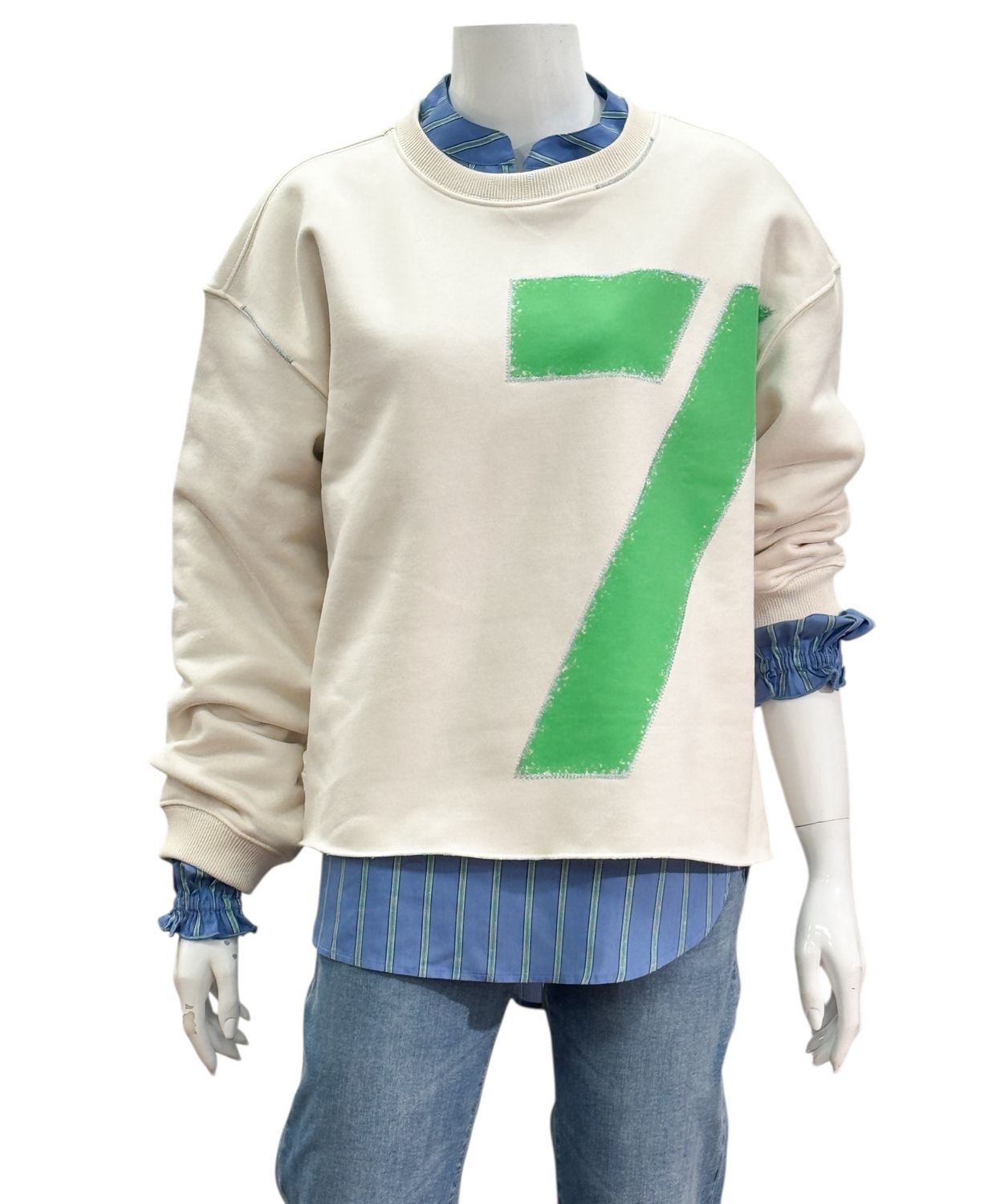 10811 kuscheliger Sweater milk geen THE SHIRT PROJECT