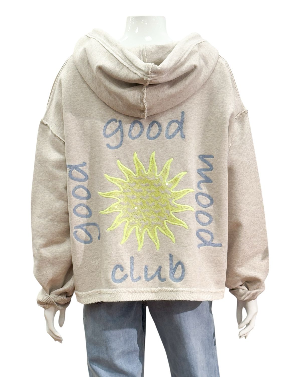 51367-10814 Oversize Sweatjacke mit Rückendruck THE SHIRT PROJECT