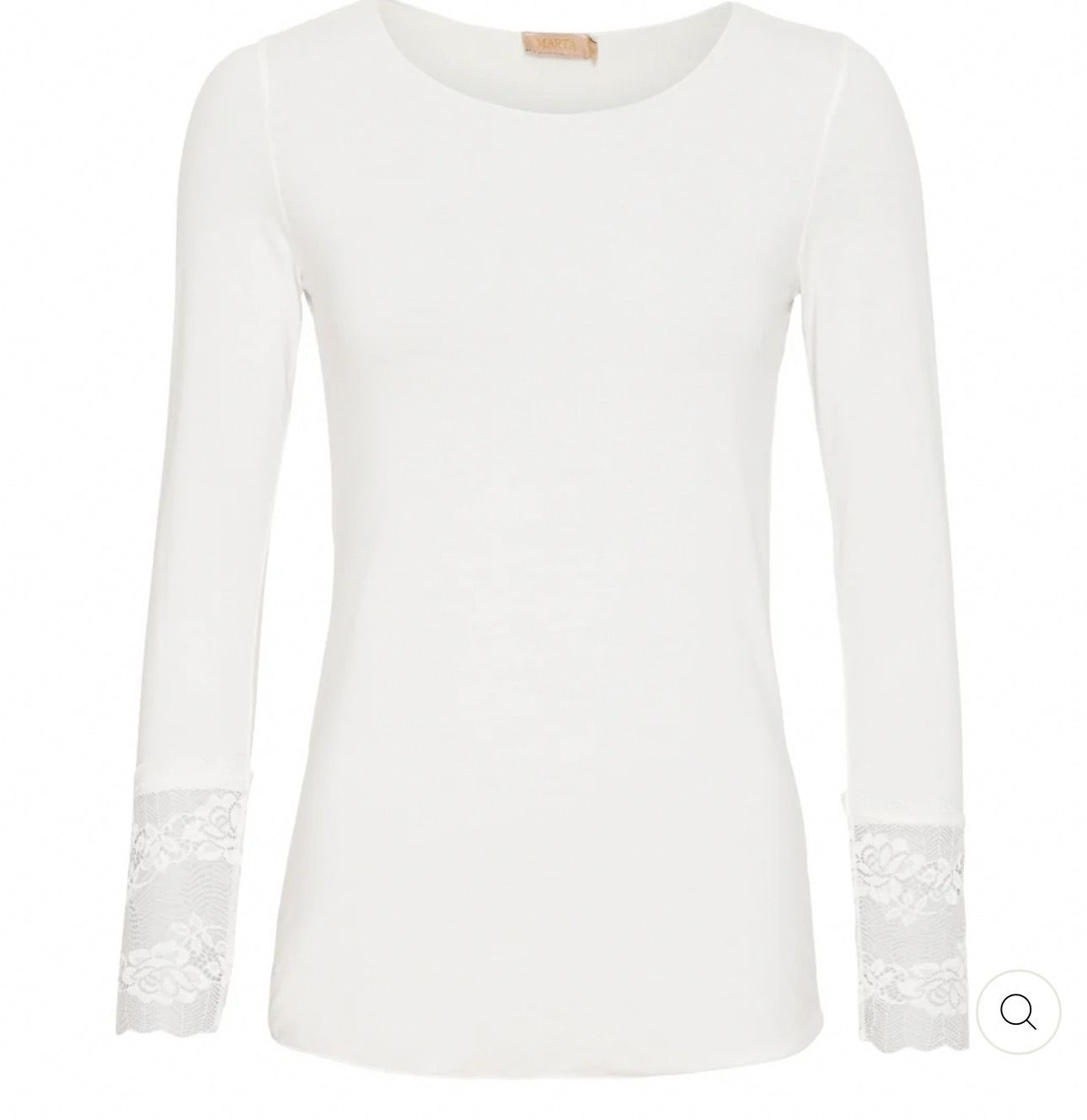 11297 weiß Unterziehshirt mit Spitzenmanschette MARTA DU CHATEAU