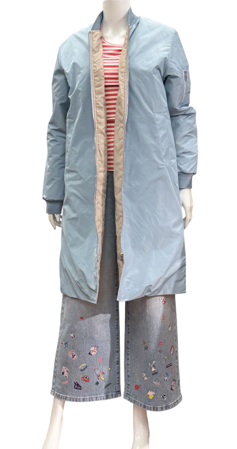 1003 bleu Longblouson mit leichtem Steppfutter BODY TOUCH