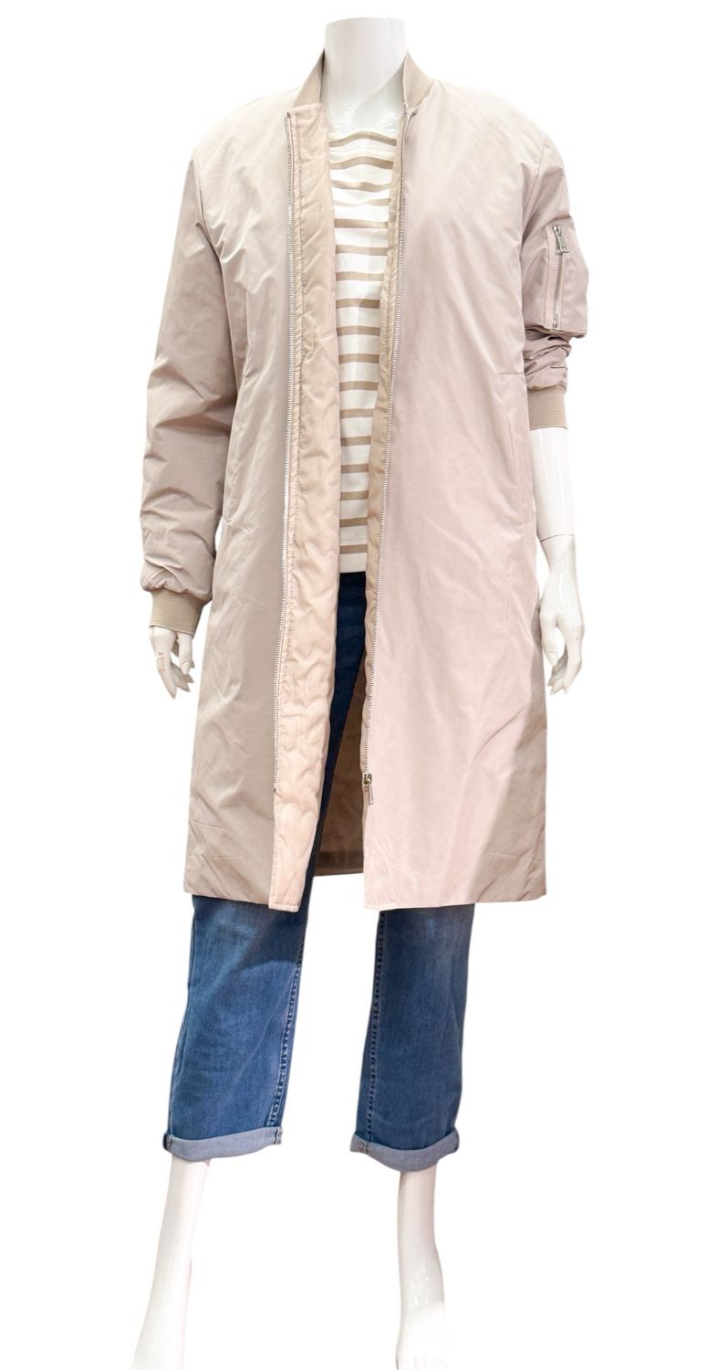 1003 stein/taupe Longblouson mit leichtem Steppfutter BODY TOUCH