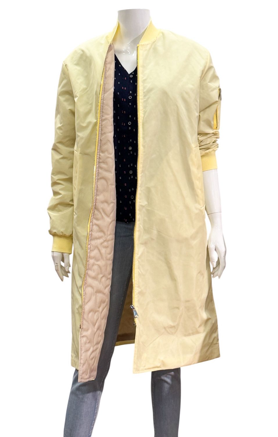 1003 gelb Longblouson mit leichtem Steppfutter BODY TOUCH