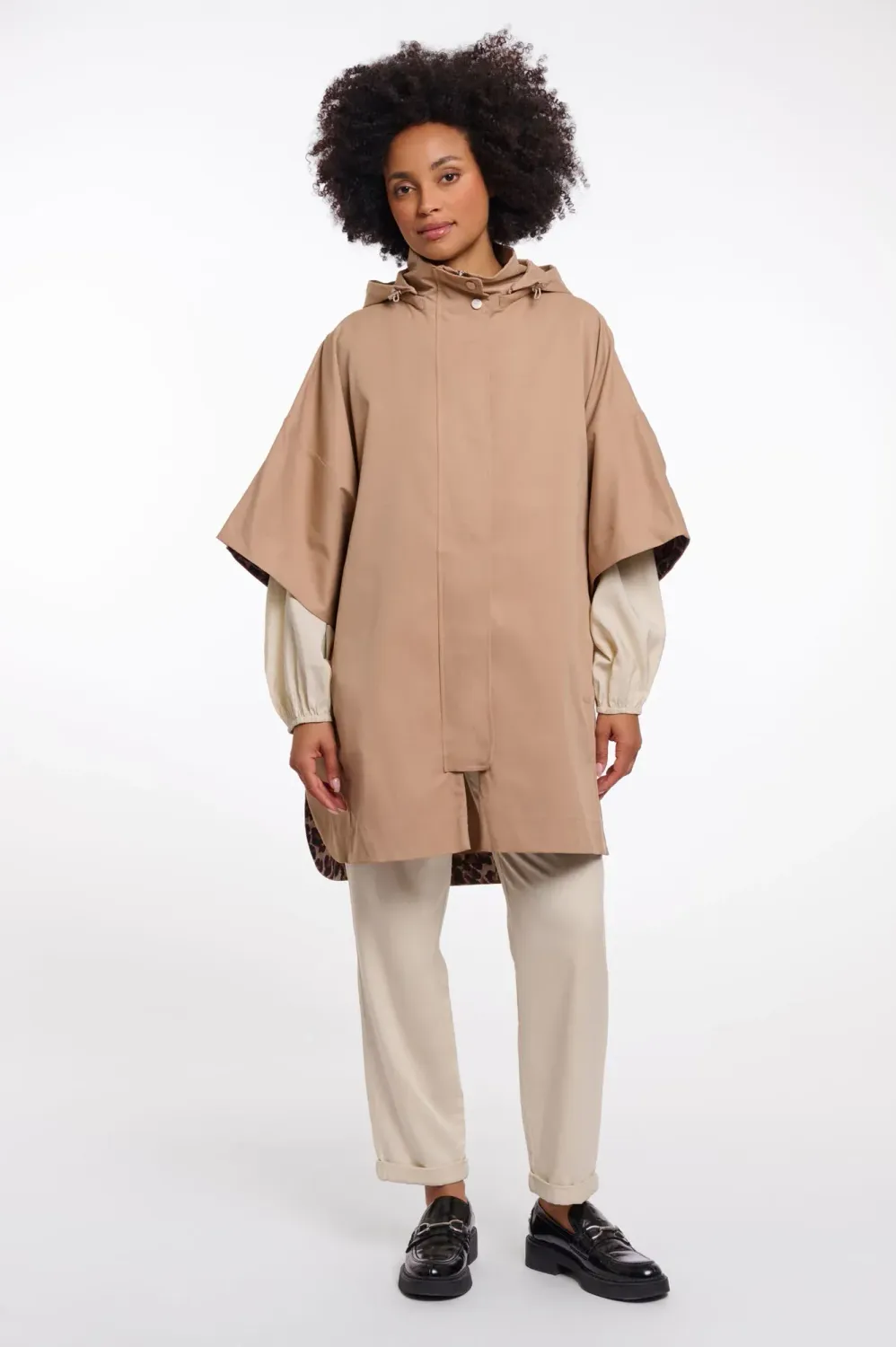 GUST Oversized Cape rosy brown RINO&PELLE