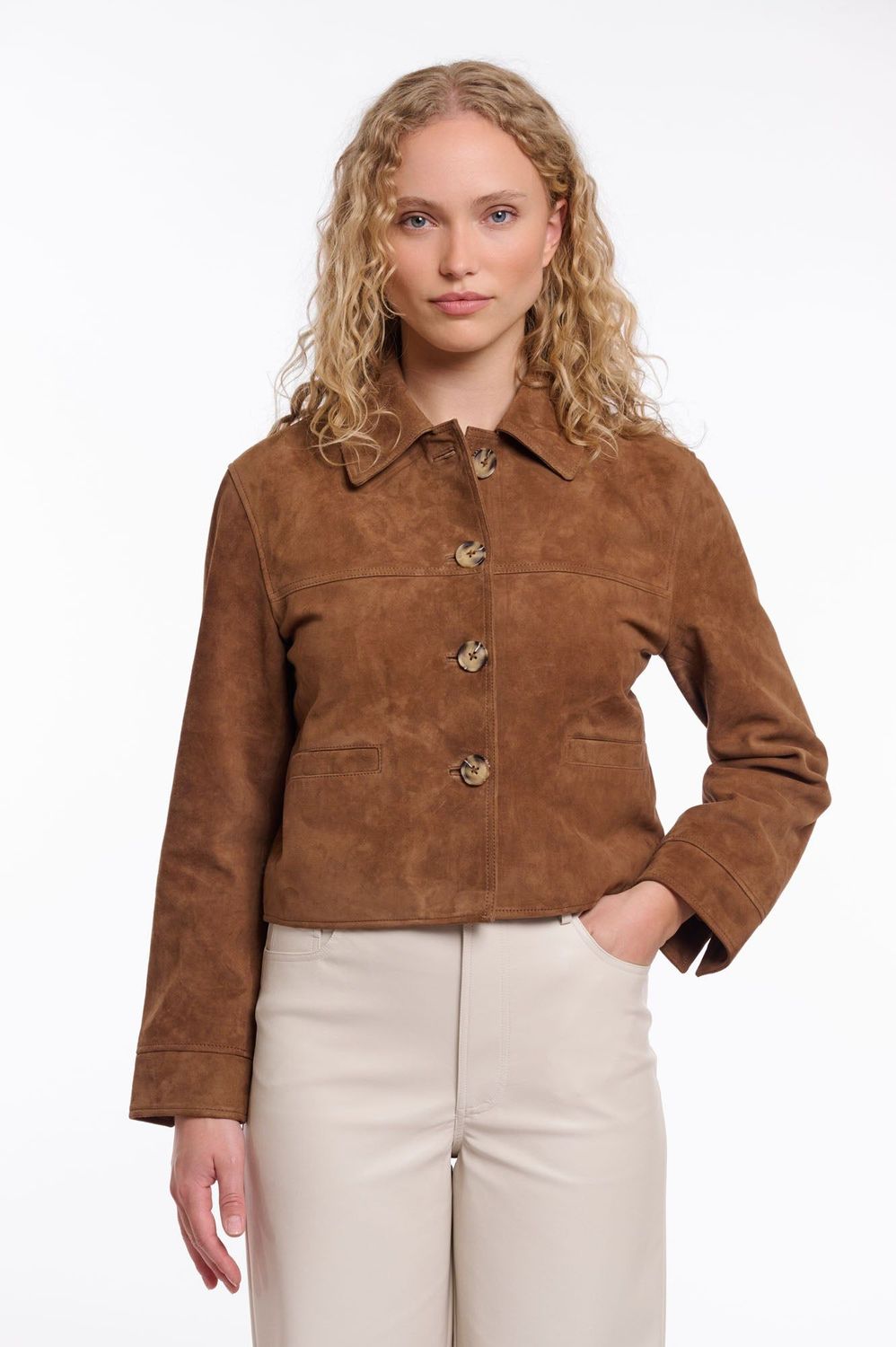 ZEYNA Wildlederjacke cognac RINO&PELLE