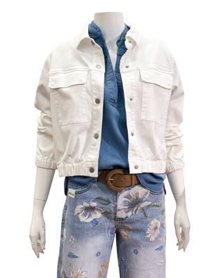 SRB4903 JUNE Jeansblouson white denim RED BUTTON