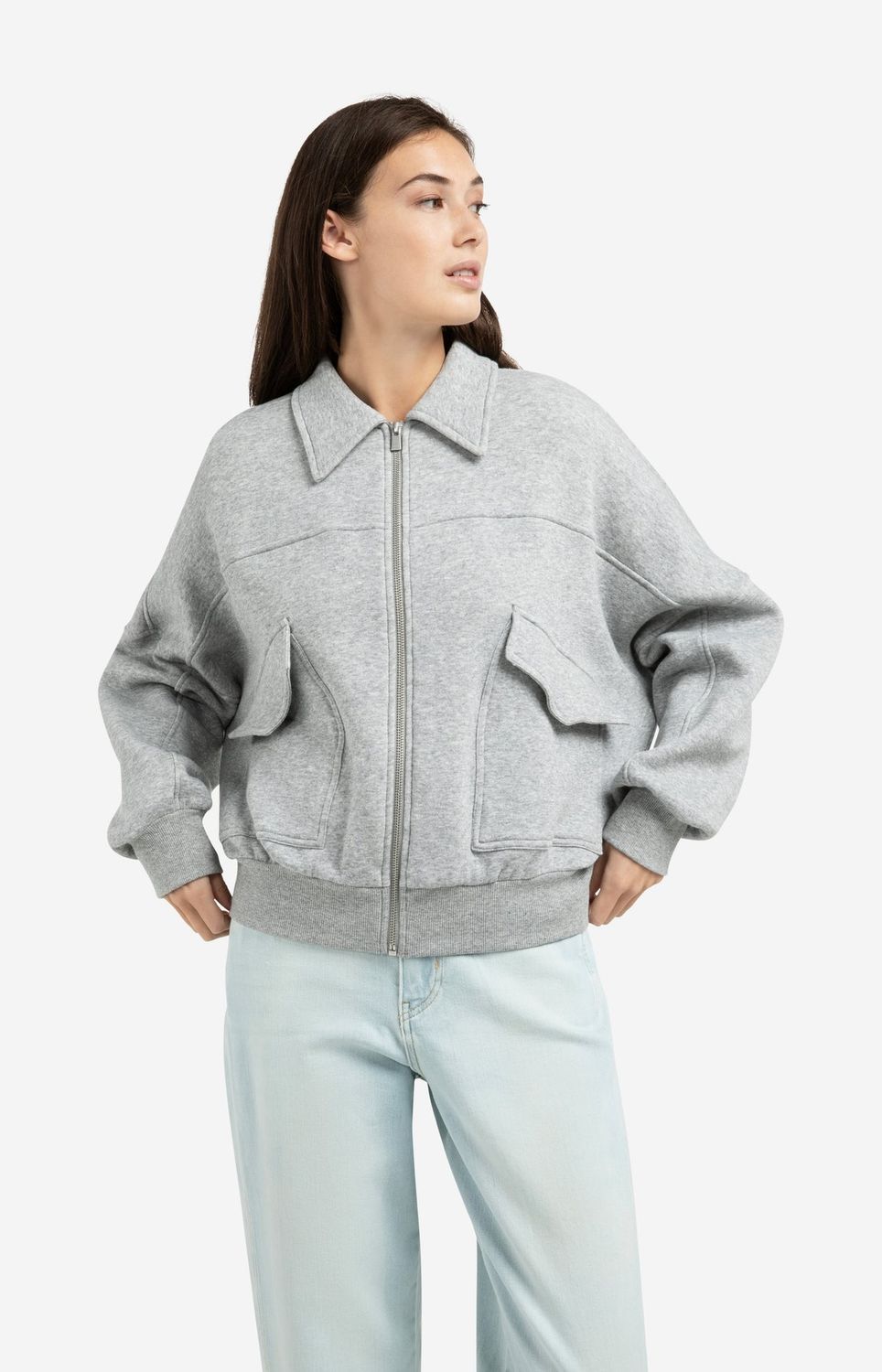 01-519047-990471 iron grey mel. Sweatjacke  YAYA