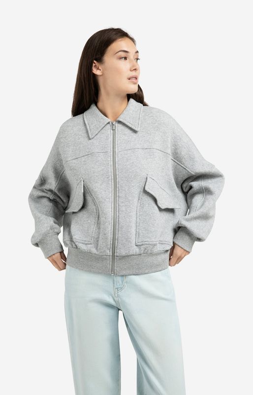 01-519047-990471 iron grey mel. Sweatjacke  YAYA