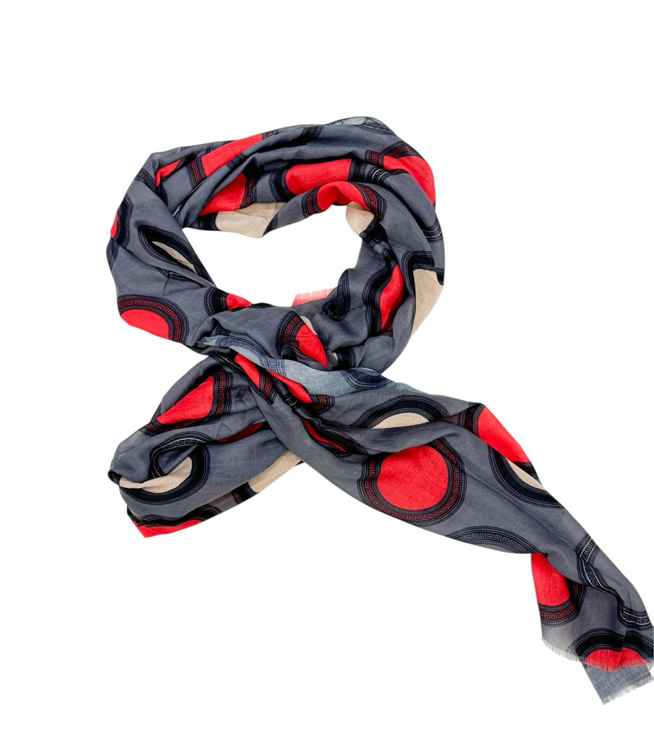 112 Langschal grau rot ACCESSOIRES 112 Langschal grau rot ACCESSOIRES