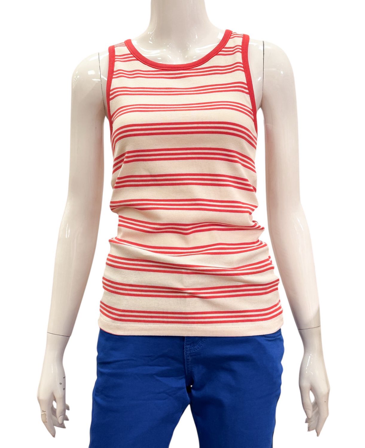 51374  ecru cherry Stripe Ripptop THE SHIRT PROJECT