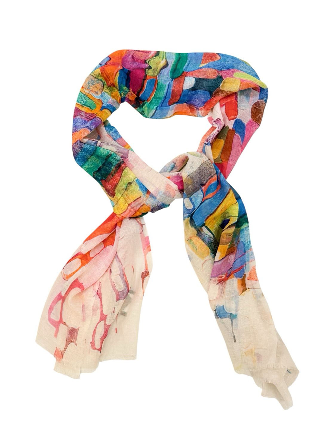 1450701-4 Aquarell Malerei bunt Langschal MODEKONTOR