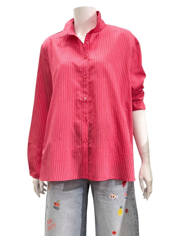 51405-10828 Bluse A -Linie cherry Stripe THE SHIRT PROJECT
