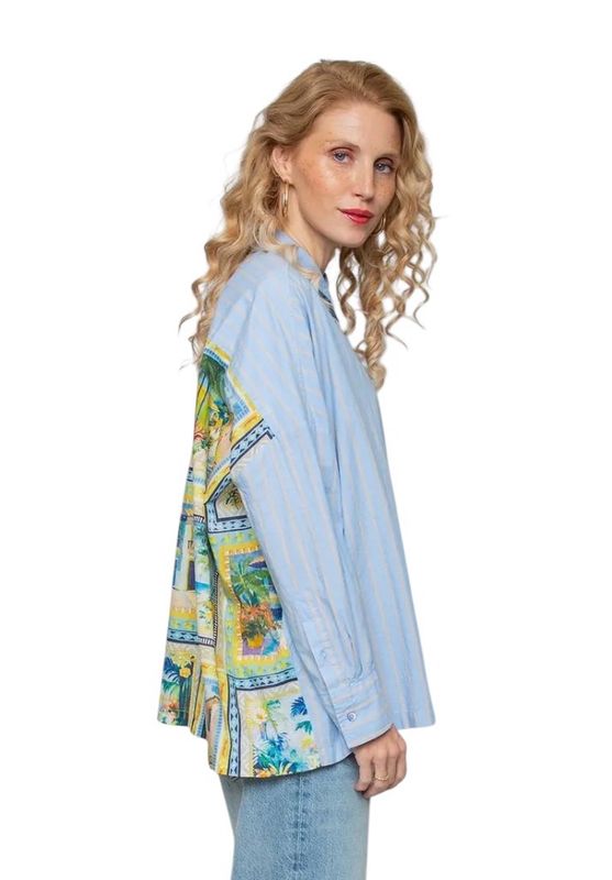 8815-157911 Boxy Hemdbluse im Mustermix EMILY VAN DEN BERGH