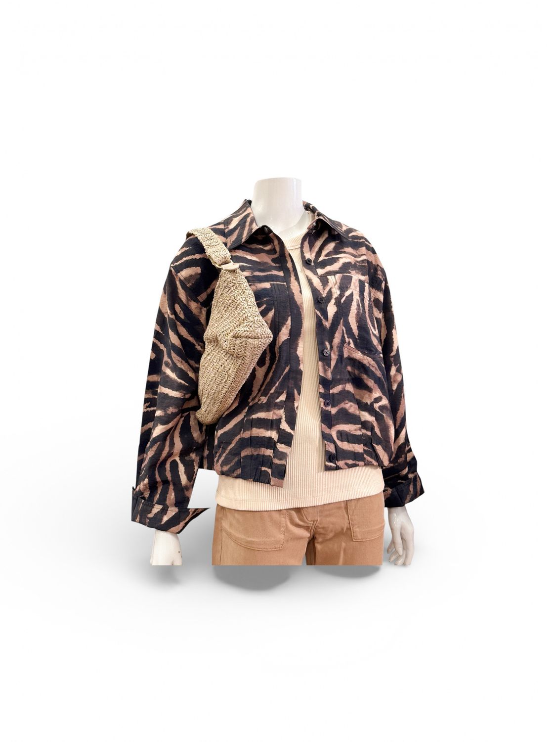 AUDA brown zebra legerer Leichtblouson RINO&PELLE AUDA brown zebra legerer Leichtblouson RINO&PELLE
