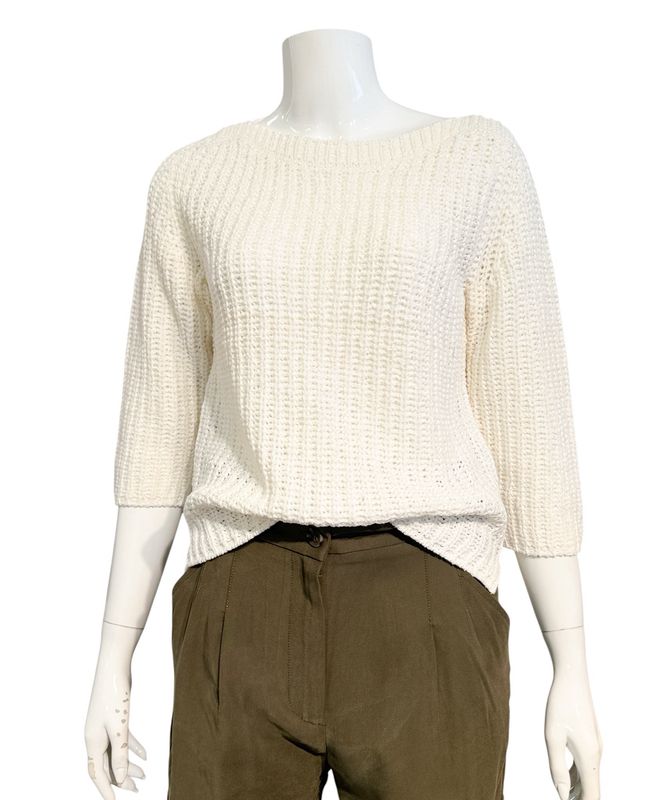 SLK442-8941 Ripppullover milk BLOOMINGS AMSTERDAM eine Größe größer kaufen NEU