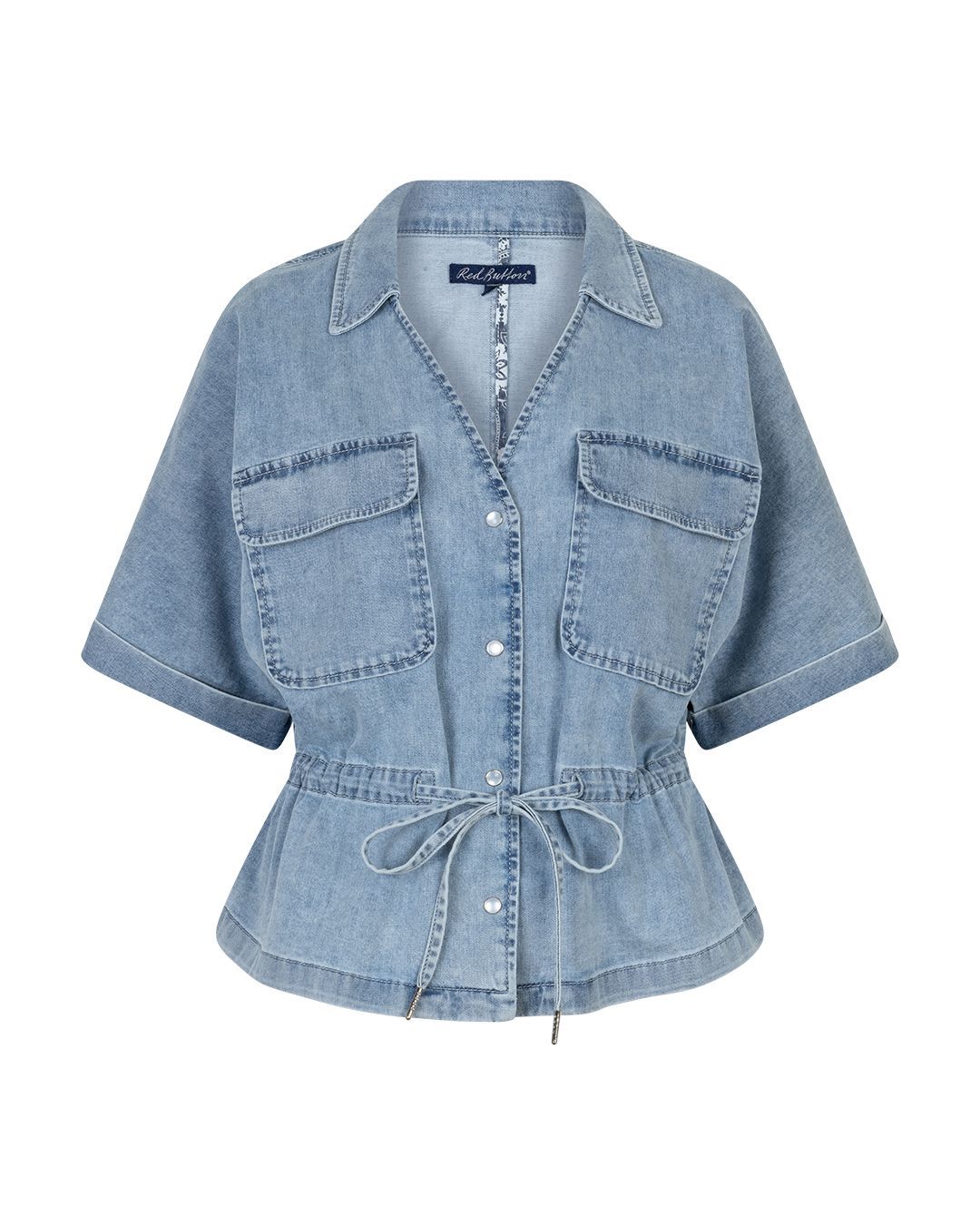SRB4896 Drew Drawstring denim lightstone Blusenjacke RED BUTTON