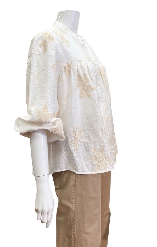 ZILAN snow white BOHO Bluse bestickt RINO&PELLE ZILAN snow white BOHO Bluse bestickt RINO&PELLE